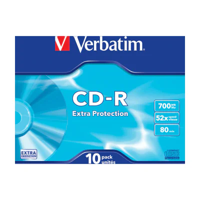 Verbatim CD-R Extra Protection, 52x, CD-R, 700 MB, Slimcase, 10 pc(s)