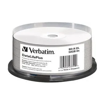 Verbatim DataLifePlus, 50 GB, BD-R, Spindle, 25 pc(s)