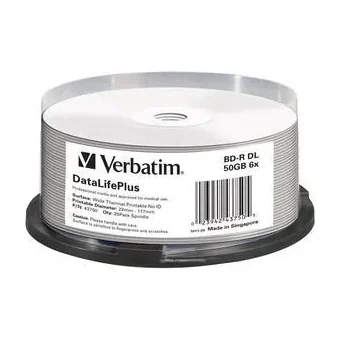 Verbatim DataLifePlus, 50 GB, BD-R, Spindle, 25 pc(s)