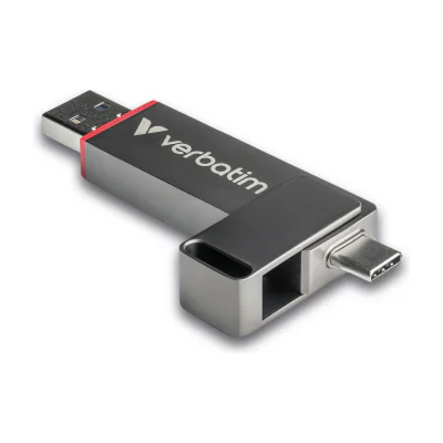 Verbatim Dual QuickStick, 512 GB, USB Type-A / USB Type-C, 3.2 Gen 1 (3.1 Gen 1), 550 MB/s, Other, Grey