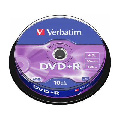 Verbatim DVD+R Matt Silver, DVD+R, 120 mm, Spindle, 10 pc(s), 4.7 GB