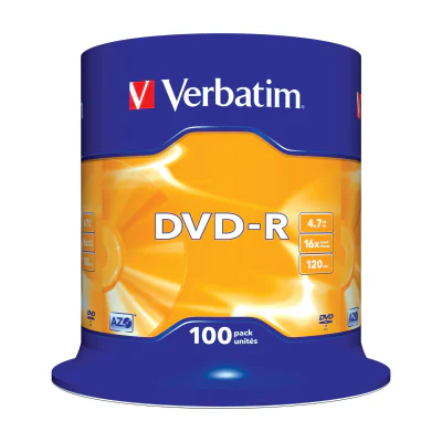 Verbatim DVD-R Matt Silver, DVD-R, 120 mm, Spindle, 100 pc(s), 4.7 GB