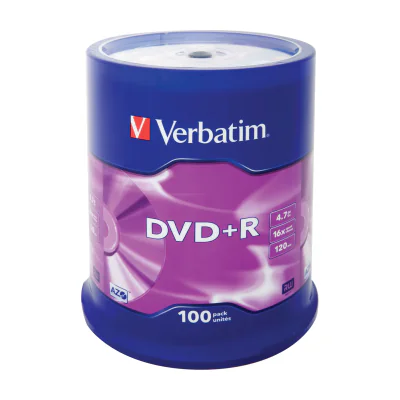 Verbatim DVD+R Matt Silver, DVD+R, 120 mm, Spindle, 100 pc(s), 4.7 GB