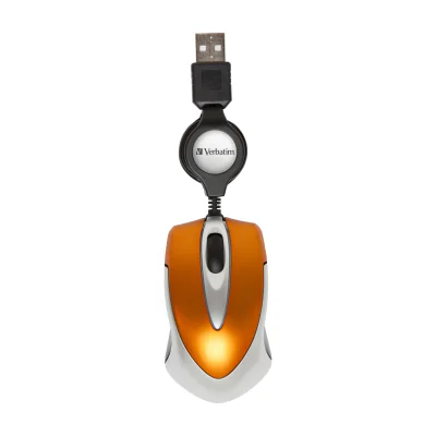 Verbatim Go Mini, Optical, USB Type-A, 1000 DPI, Orange