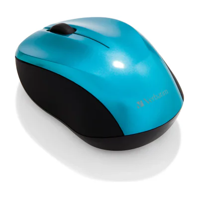 Verbatim Go Nano, Ambidextrous, RF Wireless, 1600 DPI, Cyan