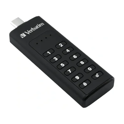 Verbatim Keypad Secure - USB 3.0 Drivecon tastierino d'accesso e crittografia dei dati - 128 GB - Black, 128 GB, USB Type-A, 3.2 Gen 1 (3.1 Gen 1), Capless, 30 g, Black