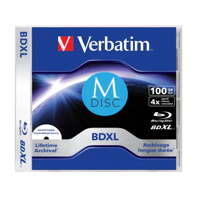 Verbatim MDISC Lifetime archival BDXL 100GB - Single Disc, 100 GB, BDXL, Jewelcase, 1 pc(s)