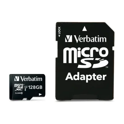 Verbatim Premium, 128 GB, MicroSDXC, Class 10, UHS-I, 90 MB/s, 10 MB/s