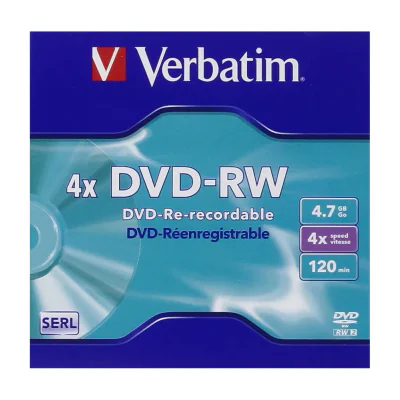 Verbatim VB-DMW44JC, DVD-RW, 120 mm, Jewel case, 1 pc(s), 4.7 GB