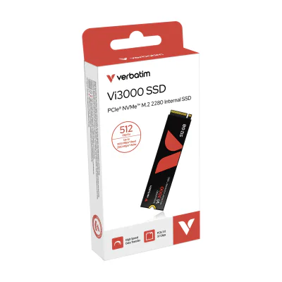 Verbatim Vi3000 PCIe NVMe M.2 SSD 512GB, 512 GB, M.2, 3100 MB/s