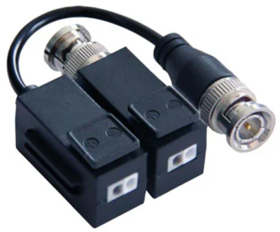 Video balun  DS-1H18-A, Video balun pasiv Hikvision,  DS-1H18-A ; set 2 bucati ( o bucata cu cablu si o bucata fara cablu); transmite semnal video pe cablu UTP pana la 350m; compatibil standard HDCVI/TVI/AHD/CVBS, greutate 39g
