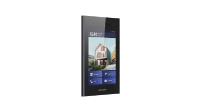 Videointerfon de exterior IP cu recunoastere faciala DS-KD9403-E6 carcasa de aluminiu si ecran curbat 2.5D IPS dimensiune 8-inch, IP65,Operating system :Android 7.1, ROM 4 GB, RAM 2 GB, Supplement light: Low illumination, IR supplement lights,Video s