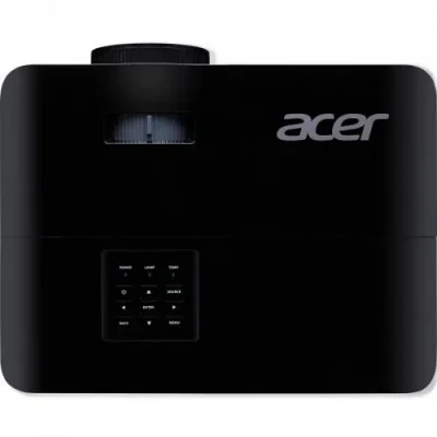 Videoproiector Acer X129H, XGA 1024* 768, up to WUXGA 1920* 1200, 4.800 lumeni/ 3840 lumeni ecomode, 4:3/ 16:9, 20.000:1, dimensiune maxima imagine 300", distanta maxima de proiectie 11.8 m, boxa 3W, lampa 6.000 ore/ 15.000 ore exteme eco, 27 dB, 2.8