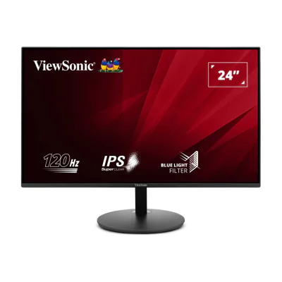 Viewsonic VA 24” Full HD 120Hz Monitor with HDMI and VGA, 61 cm (24"), 1920 x 1080 pixels, Full HD, LED, 5 ms, Black