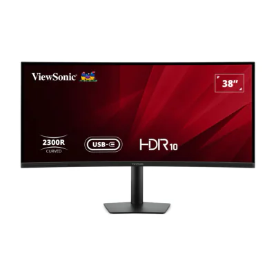 Viewsonic VA3820C, 96.5 cm (38"), 3840 x 1600 pixels, Wide Quad HD+, LED, 4.785 ms, Black