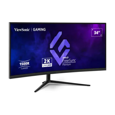 Viewsonic VX3418C-2K, 86.4 cm (34"), 3440 x 1440 pixels, UltraWide Quad HD, Black