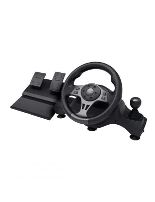 Volan racing Trust GXT 289 Movi Movi, conectivitate cu fir, 25 de butoane, console compatibile Nintendo Switch, Xbox Series S, Xbox Series X, Xbox One X, Xbox One S, Xbox One, PS4, PS4 Original, PS4 Pro, PS4 Slim, negru