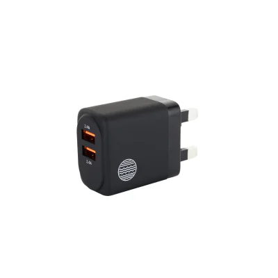 WALL CHARGER 2 USB PORTS 4.8A/UK 30W