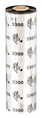 Wax/Resin Ribbon, 110mmx74m (4.33inx242ft), 3300; Standard, 12mm (0.5in) core, 12/box