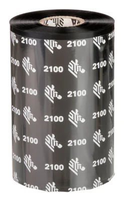 Wax Ribbon, 110mmx450m (4.33inx1476ft), 2100; High Performance, 25mm (1in) core, 12/box