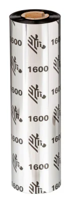 Zebra 1600 Wax, 450 m, 13.1 cm, Black, Wax, 2.5 cm