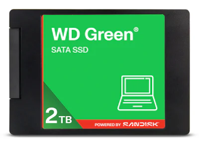SSD WD Green 2TB SATA, 2.5", 7mm, Read: 545 MBps "WDS200T5G0A-00CPT0"