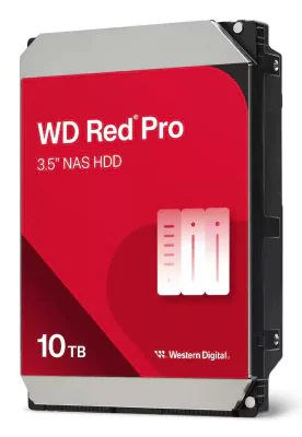 Western Digital Red Pro . HDD capacity: 10 TB, HDD speed: 7200 RPM, Storage drive buffer size: 512 MB, HDD size: 3.5", Interface: Serial ATA III