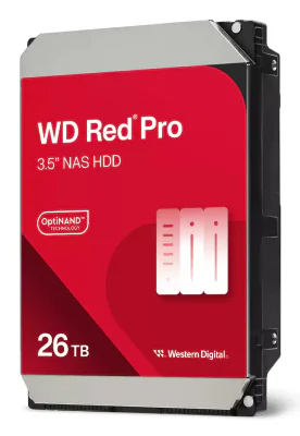 Western Digital Red Pro WD260KFGX. HDD capacity: 26 TB, HDD speed: 7200 RPM, Storage drive buffer size: 512 MB, HDD size: 3.5", Interface: Serial ATA III
