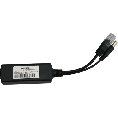 WI-POE11S-48V - Splitter PoE, 1x10/100Mbps, 802.3 af/la 30W, DC 12V 2A max