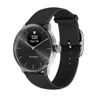 Withings Scanwatch Light / 37mm (Activity, Sleep Tracker / Stainless steel, fkm wristband, sapphire glass) - Black