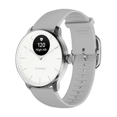 Withings Scanwatch Light / 37mm (Activity, Sleep Tracker / Stainless steel, fkm wristband, sapphire glass) - White