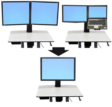 WORKFIT-C CONVERT-SINGLE HD KIT/FROM DUAL OR LCD + LAPTOP