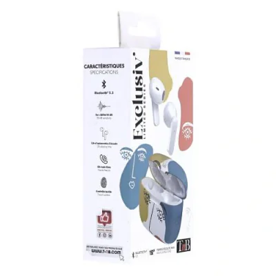 XCLUSIV- TWS ART 3 Earphones with Charging case - Yellow and White "EBXART3"