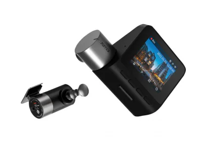 Xiaomi Camera auto 70mai Dash Cam Pro Plus+ A500S-1, Set 2 camere auto fata + spate RC06, Rezolutie 1944p, Ecran 2.0" IPS, GPS, Wi-Fi