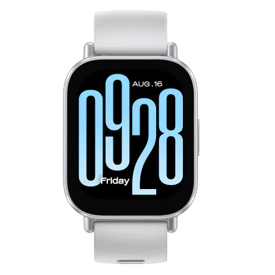 Xiaomi Redmi Watch 5 Active. Display diagonal: 5.08 cm (2"), Display technology: LCD, Display resolution: 320 x 385 pixels, Touchscreen. Battery capacity: 470 mAh. Weight: 42.2 g. Band material: Thermoplastic polyurethane (TPU), Band colour: Silver