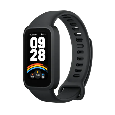 Xiaomi Smart Band 9 Active. Display type: TFT, Display diagonal: 3.73 cm (1.47"), Display resolution: 172 x 320 pixels. Device type:  Wristband activity tracker, Form factor: Rectangle, Product colour: Black. Battery life: 18 day(s), Battery capacity