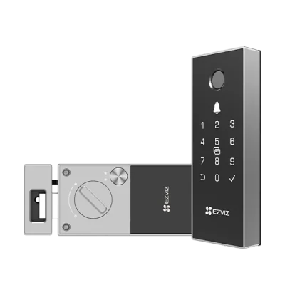 YALA ELECTRONICA EZVIZ DL06 PRO, Comunicare: EZVIZ Connect 2.4G Wi-Fi, Putere de lucru: 4 Baterii AA Alkaline, Temp de functionare: 25 °C to 55 °C, Dimensiuni: Panou frontal:  154mm × 61mm × 18mm, Panoul din spate: 155mm × 76mm × 33.5mm, greutate: 52