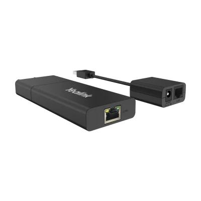 Yealink USB2CAT5E-EXT, Network transmitter & receiver, 40 m, Cat5e, Black, 100 - 240 V, 48 V