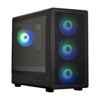 Zalman M5, Mini Tower, PC, Black, Mini-ATX, Plastic, Steel, Tempered glass, Gaming
