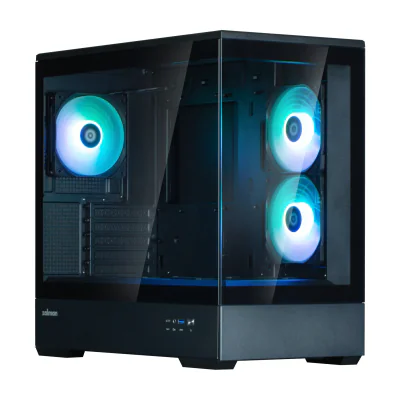 Zalman P30 Black V2, Mini Tower, PC, Black, micro ATX, Mini-ITX, Plastic, Steel, Tempered glass, Multi