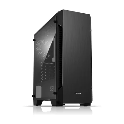 Zalman S3, Midi Tower, PC, Black, ATX, micro ATX, Mini-ITX, Acrylic, Plastic, Steel, HDD, Power