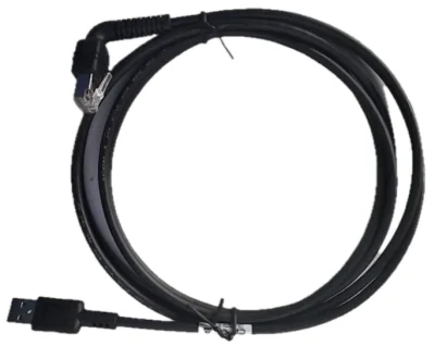 Zebra CBL-U20755-01, Extension cable, Black, USB A, RJ-50, Straight, Angled