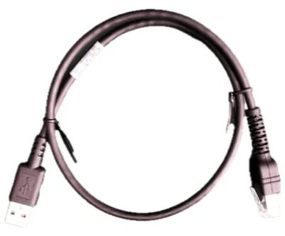 Zebra CBL-U20755-01, Extension cable, Black, USB A, RJ-50, Straight, Straight