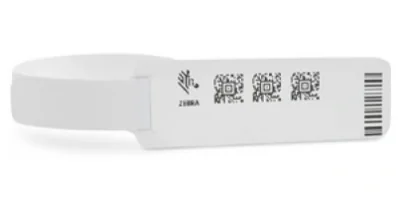 Zebra Z-Band UltraSoft, Hospital wristband, White, Monochromatic, Adhesive, 15.2 cm (6")