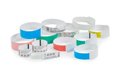 Zebra Z-Band UltraSoft Wristband, White, Synthetic, Thermal transfer, Zebra, 25 x 279 mm, 175 pc(s)