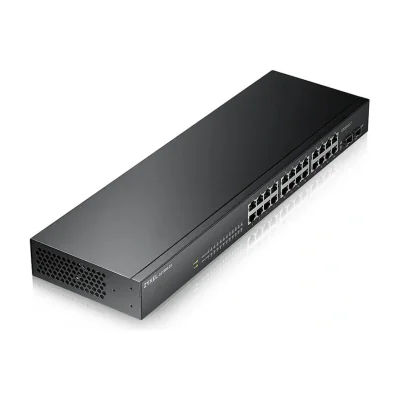 Zyxel GS-1900-24 v2, Managed, L2, Gigabit Ethernet (10/100/1000), Full duplex, Rack mounting, 1U